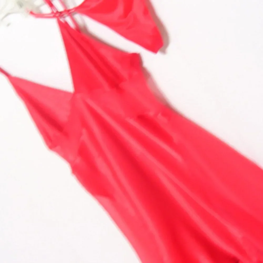 Victoria Secret Sexy Red Satin Sheer Chiffon Panty Set NWOT Size M
